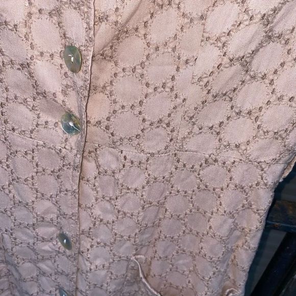 Sim & Sam 🐾 Pale Pink Eyelet Short-Sleeve Dress Size Small - Picture 4 of 9